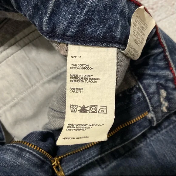 Vintage Tommy Hilfiger Jeans Womens Size 10 Slash Pockets Blue Embroidered - Picture 3 of 9